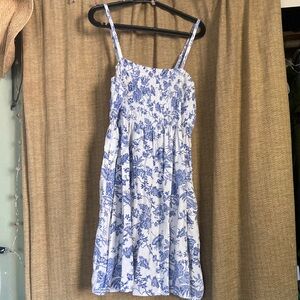 Floral Blue and White Sundress